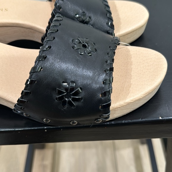 Jack Rogers Leather Breaker Clog Sandals Black - size 9 Medium - Picture 6 of 9